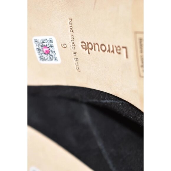 New! Larroudé Kate Tall Boot In Black Suede Size 9 DD480 - Picture 7 of 7